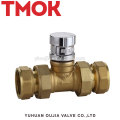 New internal thread brass color Magnetic lock stop valve Dn20